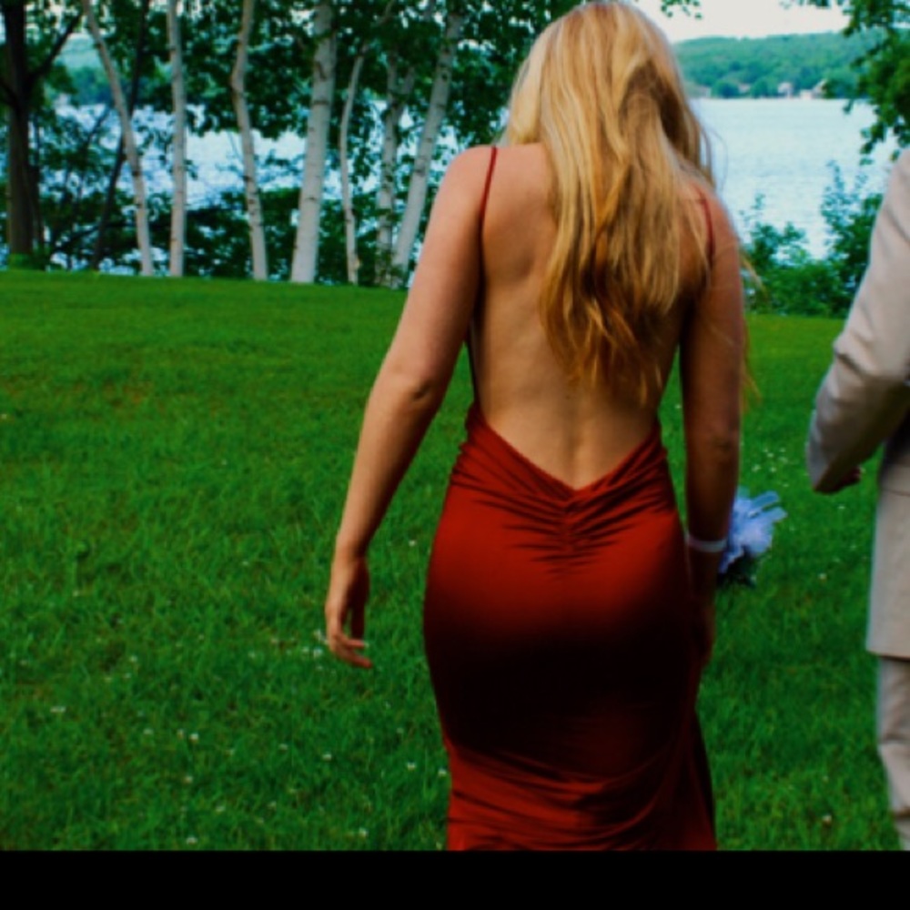 Tight red dress
